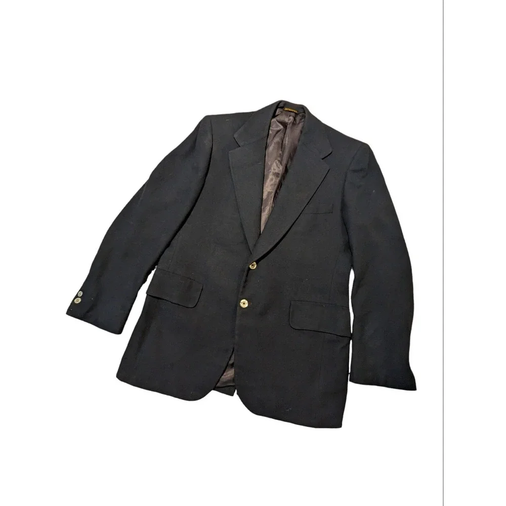 Mens Vintage Saks Fifth Avenue Wool Cashmere Blazer‎ Size 42 Project Coat